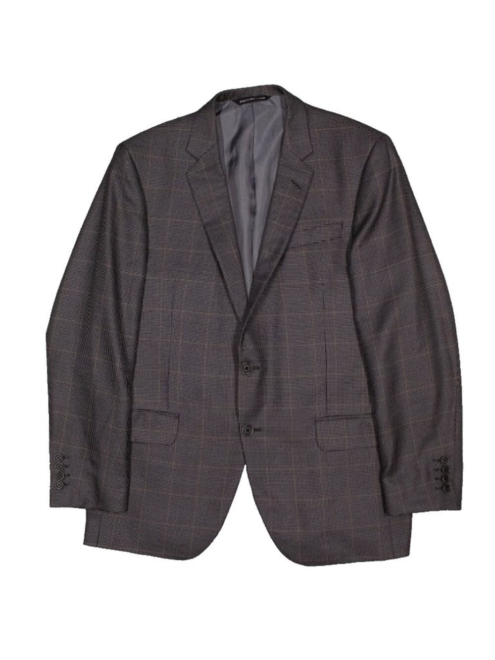 Coppley Blazer Wool / Silk Sport Coat Windowpane Grey Canada Made 42R